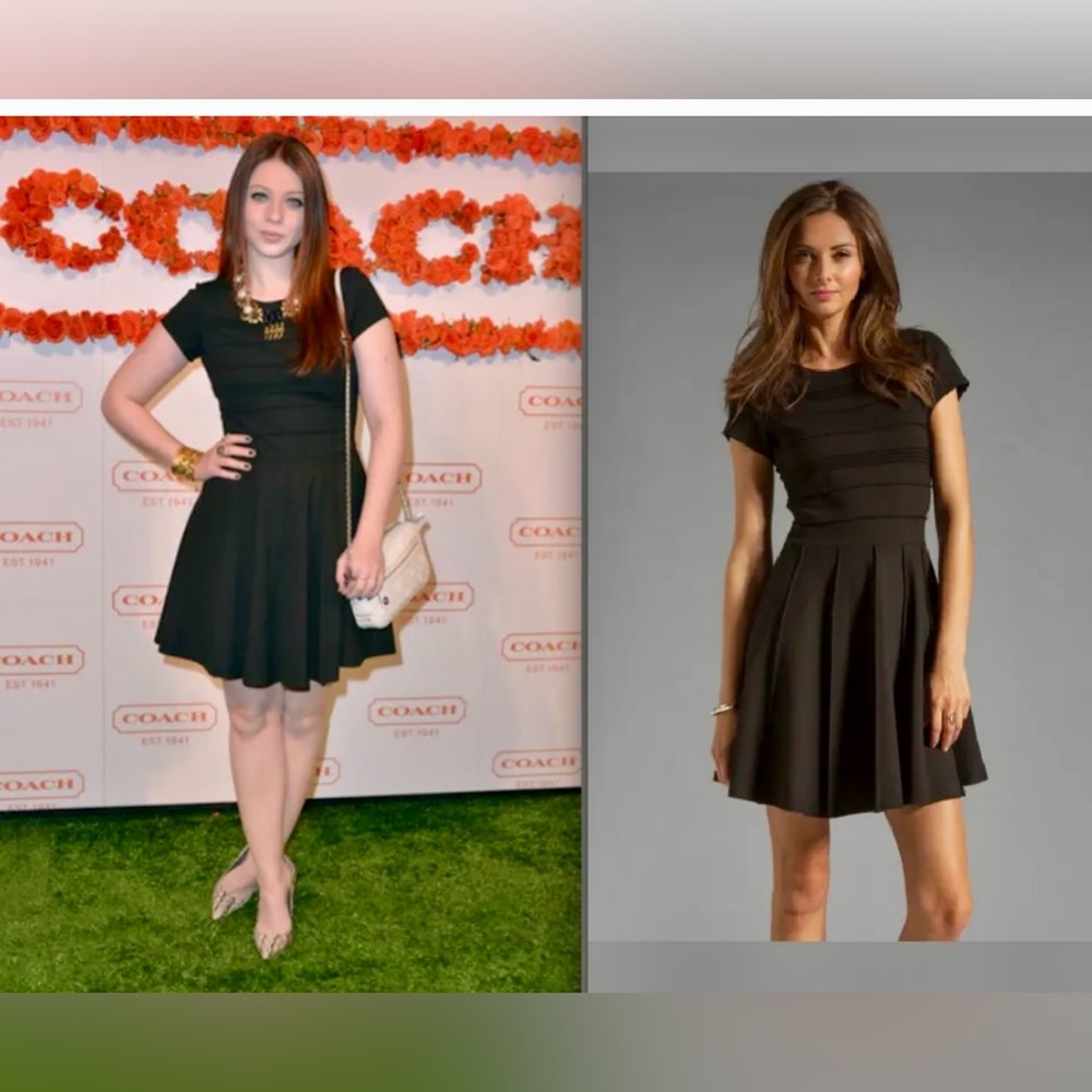 HOT Parker Tara Stretch Fit & Flare Ponte Sleeve Black Dress $286+! CELEB-fav!!!